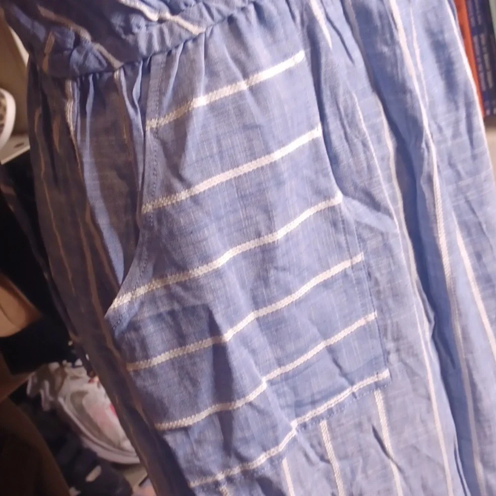 Universal Thread Light Blue and White Striped Midi Dress - Picture 3 of 6